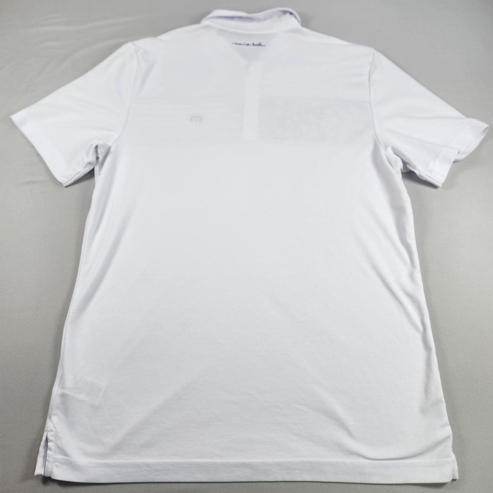 Travis Mathew Polo Shirt Mens L White USA Flag Golf Pima Cotton Blend - Picture 7 of 8